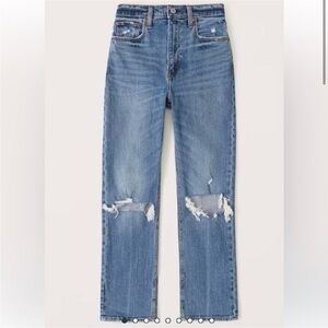 Abercrombie Ultra High Rise Ankle Straight Jeans